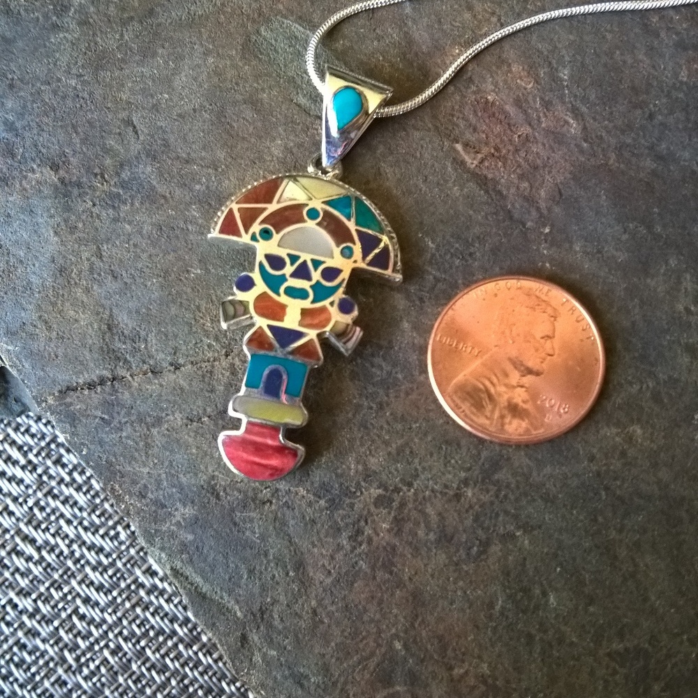 FINE .950 STERLING SILVER NECKLACE WITH PENDANT